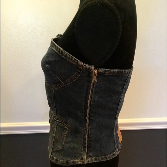 DOLCE & GABBANA Denim Bustier EUC - Picture 3 of 4